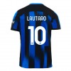 Camisola Inter de Milão Lautaro Martinez 10 Criança 1º Equipamento 2023-24 Manga Curta